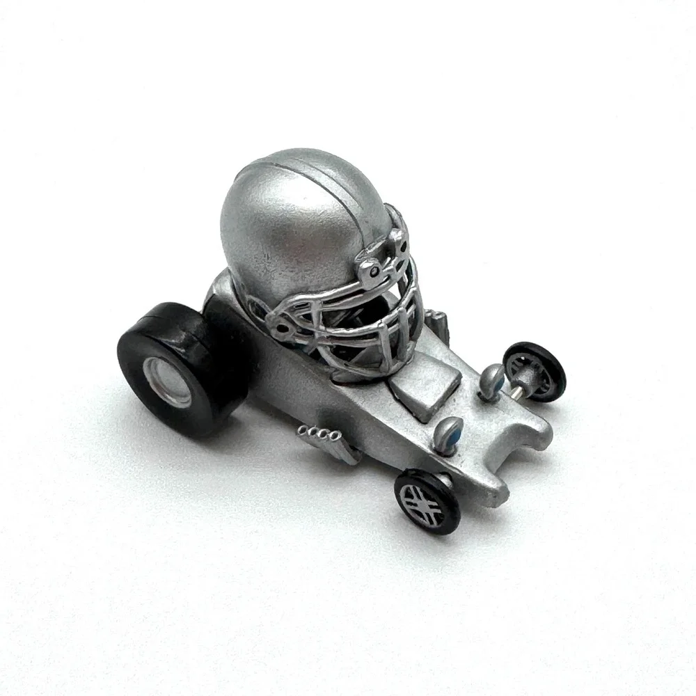 Football Helmet Dragster Buggy Car Silver Plastic 2006 Vintage Toy